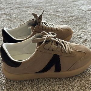 MIA Tan and Black Athletic Shoes